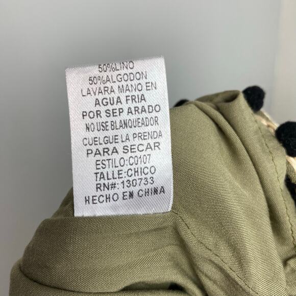 Altar’d State Linen Embroidered Floral Boho Bird Folk Art Mini Skirt Small - Picture 8 of 8